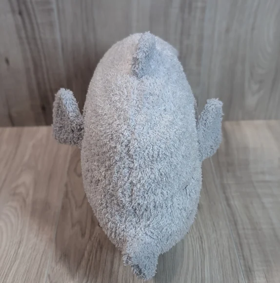 Barefoot Dreams CozyChic Buddie Fish Gray Plush Pillow Stuffed Animal - Picture 5 of 9